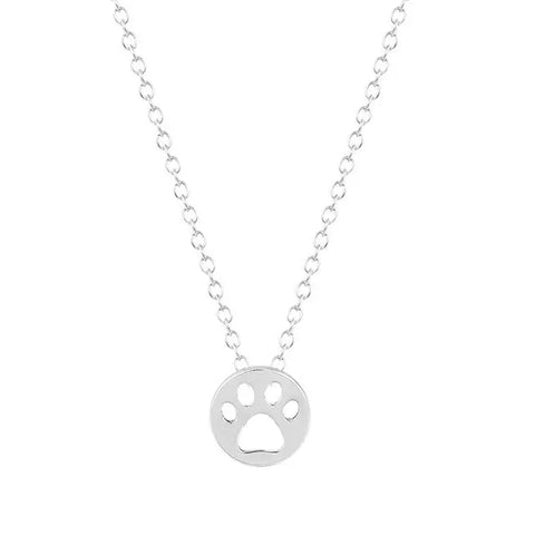 Free Silver Color Paw Necklace