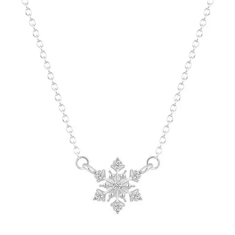 Free Snowflake Crystal Rhinestone Necklace