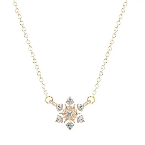 Free Snowflake Crystal Rhinestone Necklace