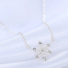 Free Snowflake Crystal Rhinestone Necklace