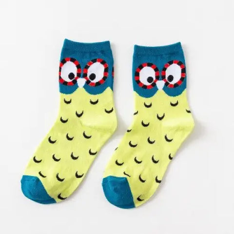 Free Yellow Owl Socks