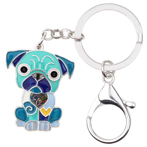 French Bulldog Multicolor Keychain