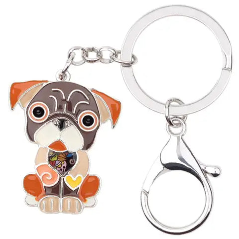 French Bulldog Multicolor Keychain