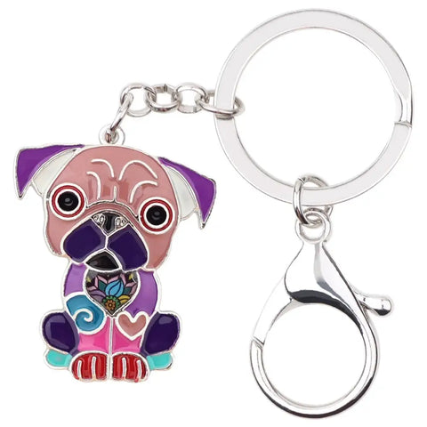 French Bulldog Multicolor Keychain