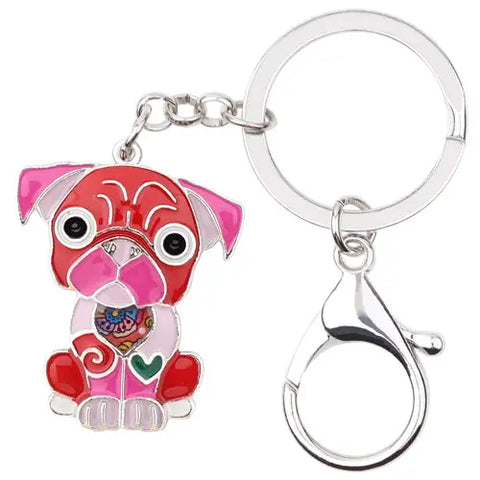 French Bulldog Multicolor Keychain