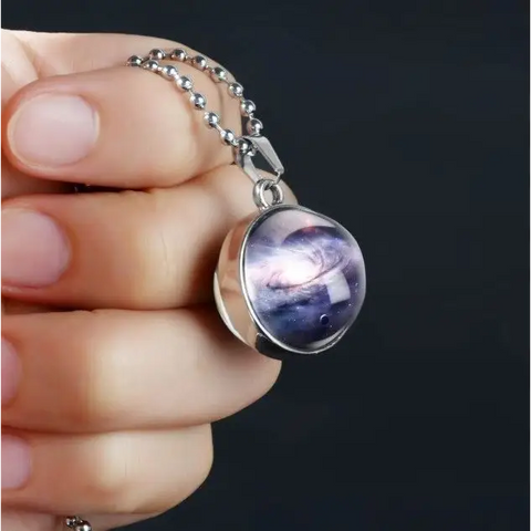 Galaxy Holes Silver Plated Necklace