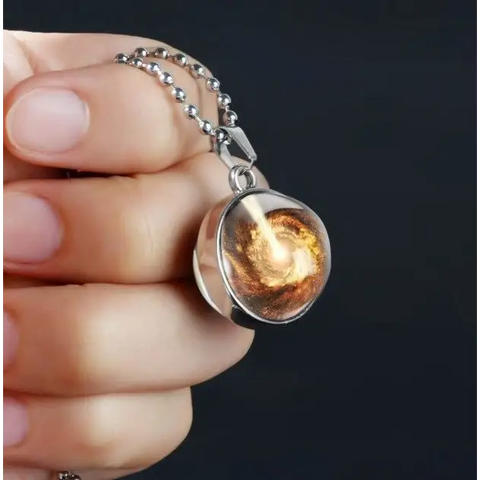 Galaxy Holes Silver Plated Necklace
