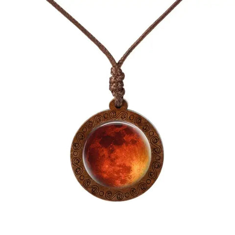 Galaxy  Wood Necklace