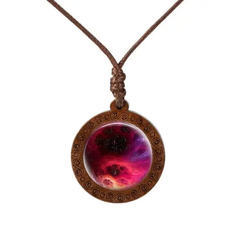 Galaxy  Wood Necklace