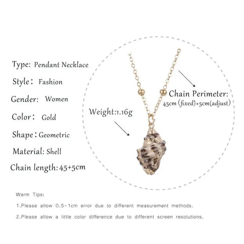 Geometric Shell Necklace