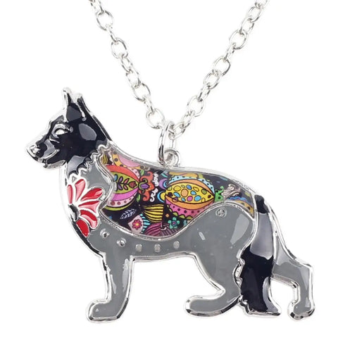 German Shepherd Multicolor Necklace