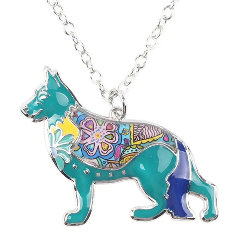 German Shepherd Multicolor Necklace