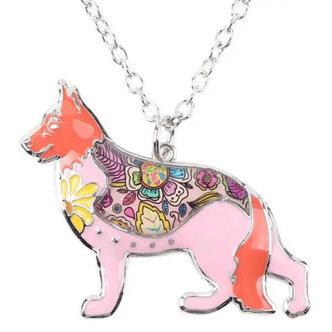 German Shepherd Multicolor Necklace