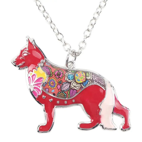 German Shepherd Multicolor Necklace