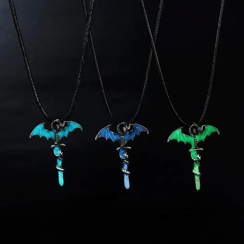 Glow in the Dark Dragon Necklace