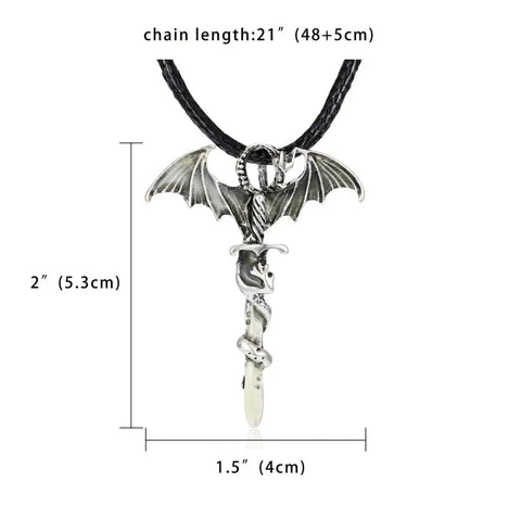 Glow in the Dark Dragon Necklace