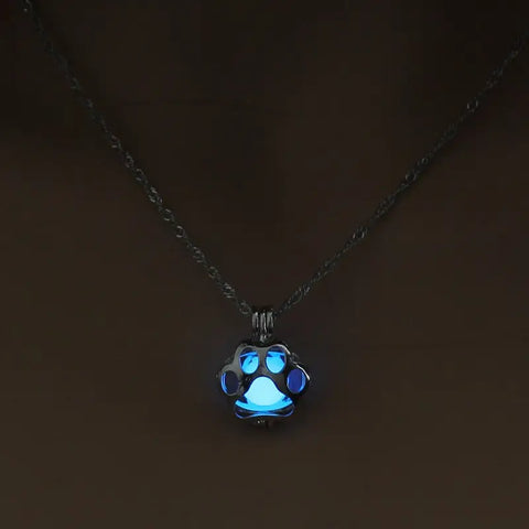 Glow in the Dark Paw Necklace