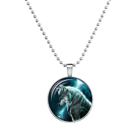 Glow in the Dark Wolf Necklace
