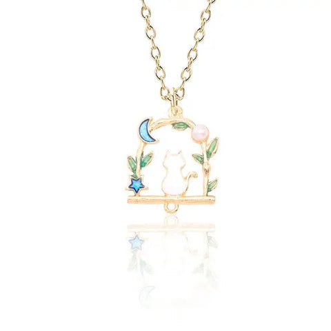 Hanging Cat Necklace