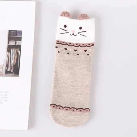 Happy brown Animal Socks