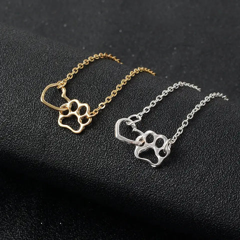 Heart Linked Paw Bracelet