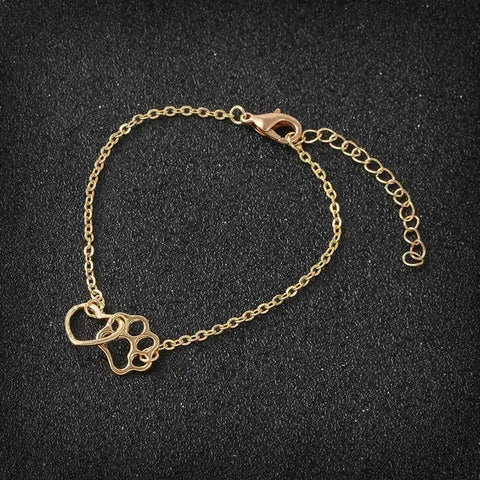 Heart Linked Paw Bracelet