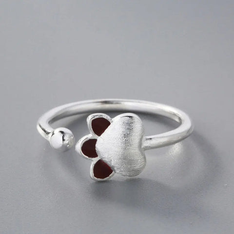 Heart Paw Adjustable Ring