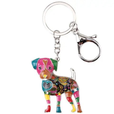 Jack Russel Multicolor Keychain