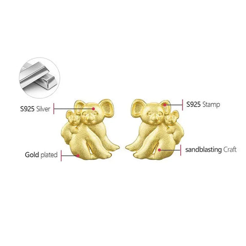 Koala Stud Earrings