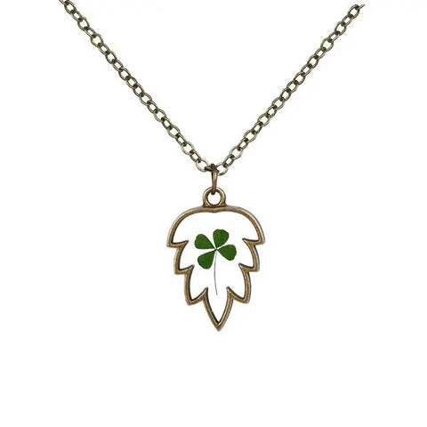 Leaf Shaped Flower Necklace