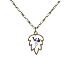 Leaf Shaped Flower Necklace
