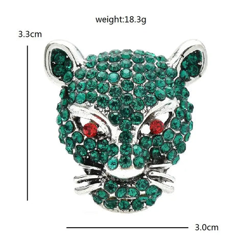 Leopard Head Brooch