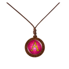 Letter Wood Necklace