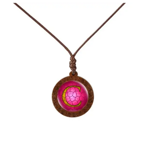 Letter Wood Necklace