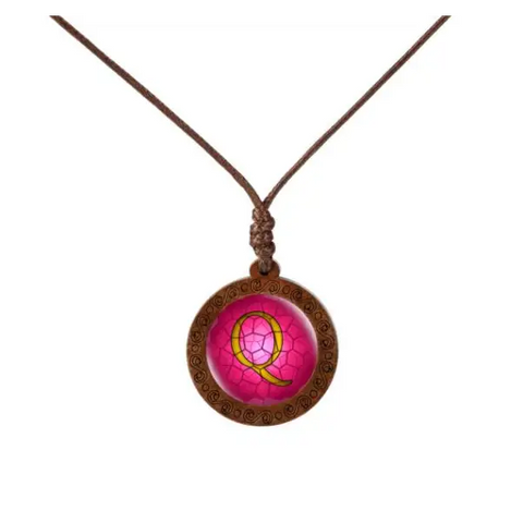 Letter Wood Necklace