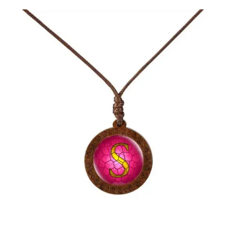 Letter Wood Necklace