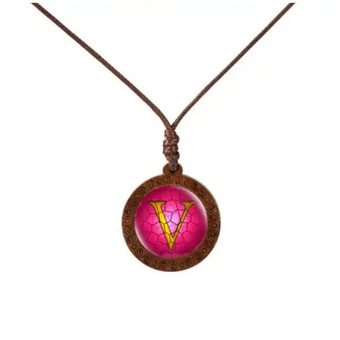 Letter Wood Necklace