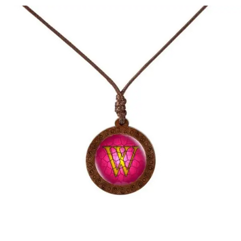 Letter Wood Necklace