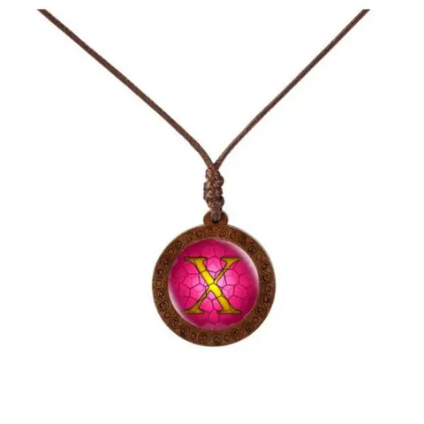 Letter Wood Necklace