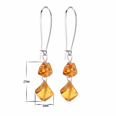 Long Drop Crystal Earrings