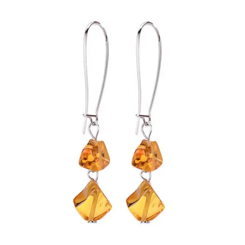Long Drop Crystal Earrings