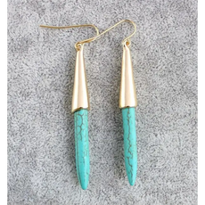 Long Drop Stone Earrings
