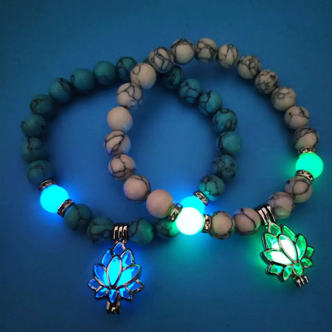Lotus Glow in the Dark Bracelet