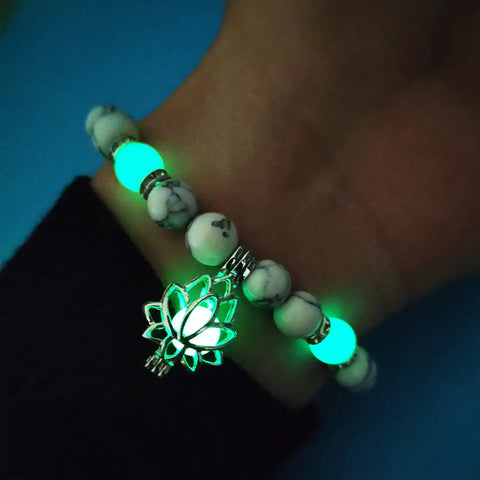 Lotus Glow in the Dark Bracelet