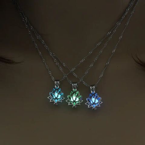 Lotus Glow in the Dark Necklace