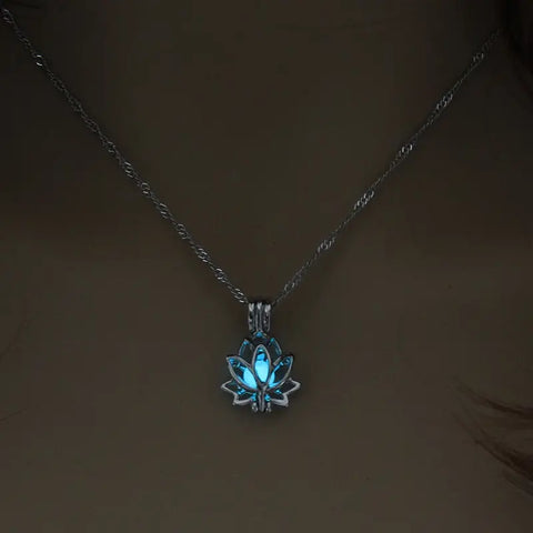 Lotus Glow in the Dark Necklace
