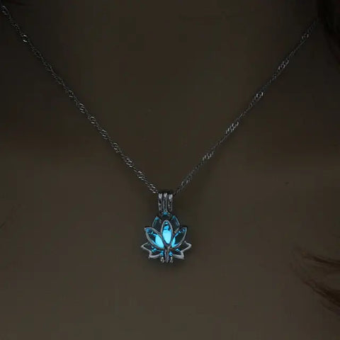 Lotus Glow in the Dark Necklace