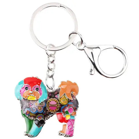 maltese yorkie Shih tzu Multicolor Keychain