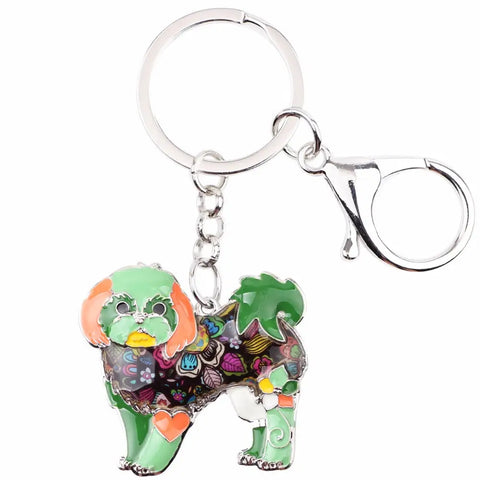 maltese yorkie Shih tzu Multicolor Keychain