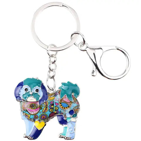 maltese yorkie Shih tzu Multicolor Keychain